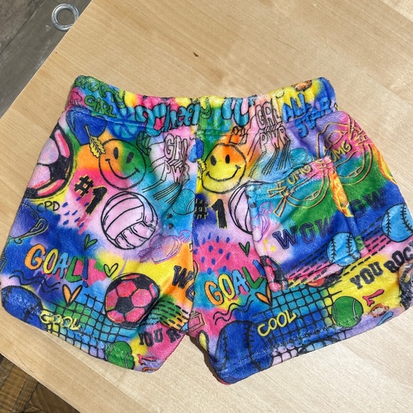 Vibrant Multicolor Kids sports Shorts w/Corey Paige Design - Picture 2 of 2